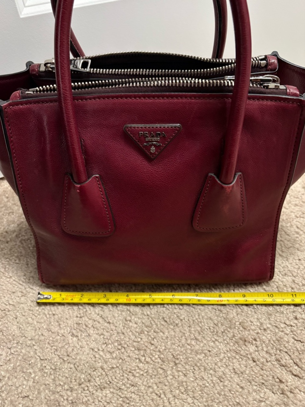 Prada Twin Pocket Glace Calf Tote Bag - Picture 10 of 16